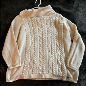 White Knit Turtle Neck Sweater Size 46